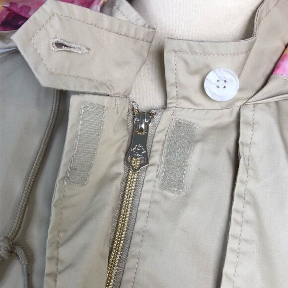 NANETTE LEPORE KHAKI  HOODED UTILITY SPRING JACKET  EXCELLENT CONDITION - Picture 11 of 15